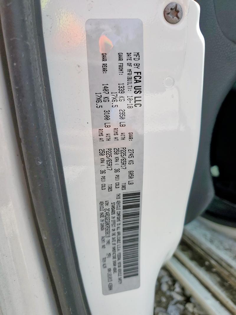 2019 DODGE GRAND CARA 2C4RDGEG0KR565819