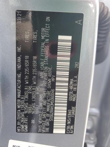 2021 TOYOTA HIGHLANDER 5TDGZRAH3MS060046