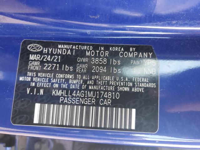 2021 HYUNDAI ELANTRA SE KMHLL4AG1MU174810