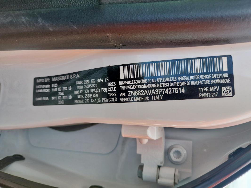 2023 MASERATI GRECALE GT ZN682AVA3P7427614