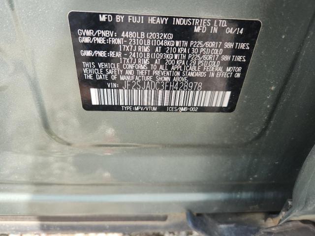 2015 SUBARU FORESTER 2 JF2SJADC3FH428978