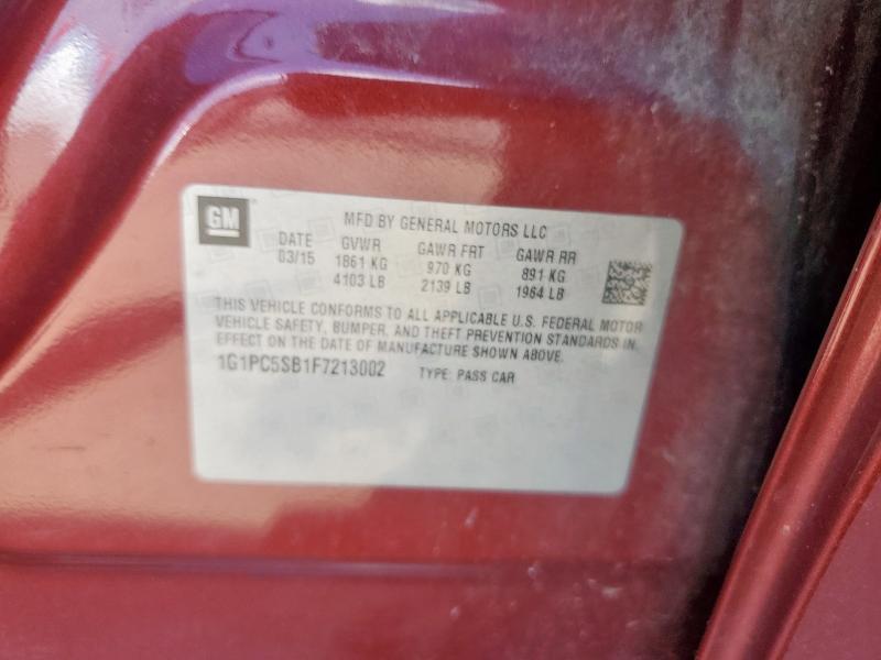 2015 CHEVROLET CRUZE LT 1G1PC5SB1F7213002