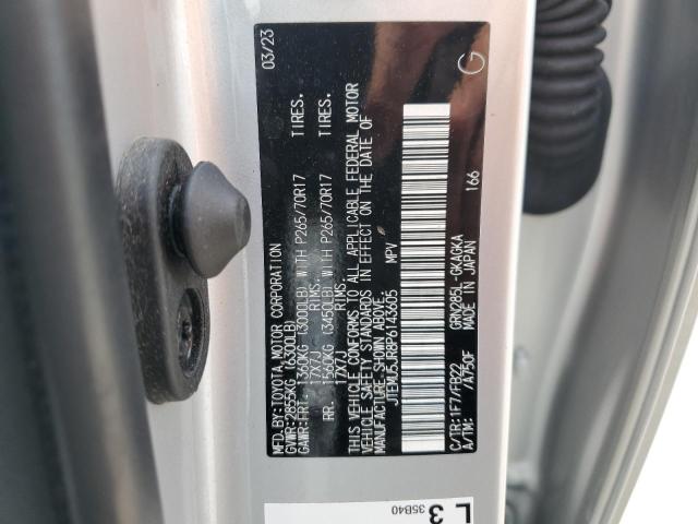 2023 TOYOTA 4RUNNER SE JTEMU5JR8P6143605