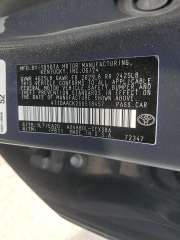 2025 TOYOTA CAMRY XSE 4T1DAACK2SU518457