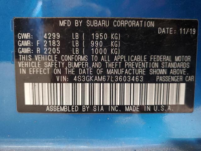 2020 SUBARU IMPREZA SP 4S3GKAM67L3603463