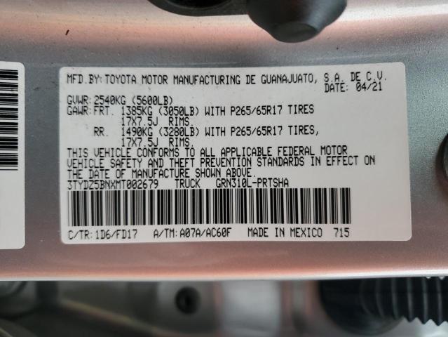 2021 TOYOTA TACOMA DOU 3TYDZ5BNXMT002679