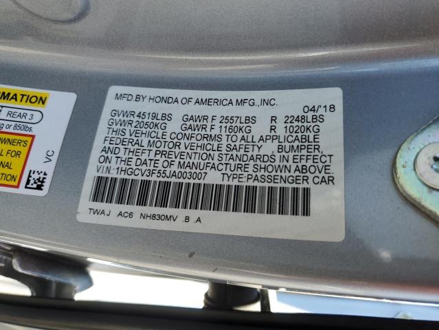 2018 HONDA ACCORD HYB 1HGCV3F55JA003007