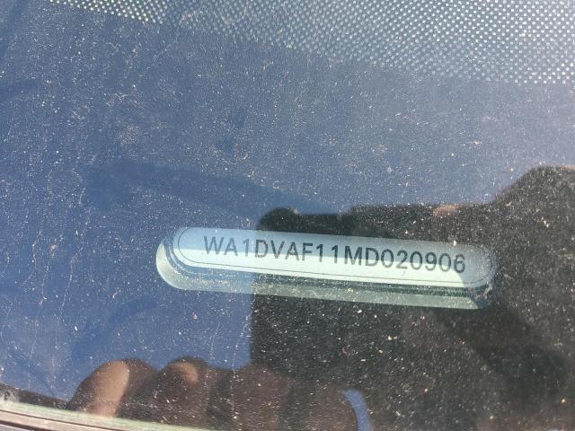 2021 AUDI Q8 PROGRES WA1DVAF11MD020906