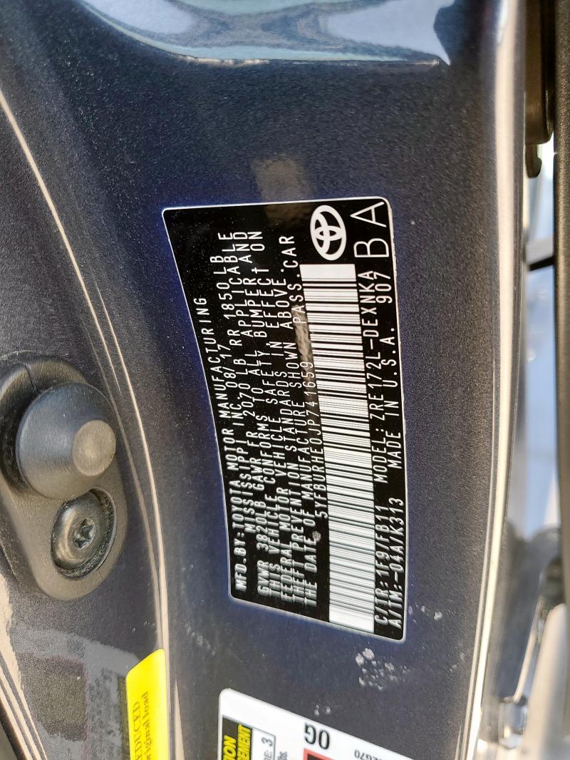 2018 TOYOTA COROLLA L - 5YFBURHE0JP741659