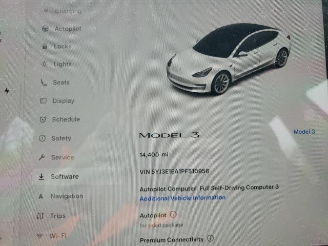 2023 TESLA MODEL 3 5YJ3E1EA1PF510956