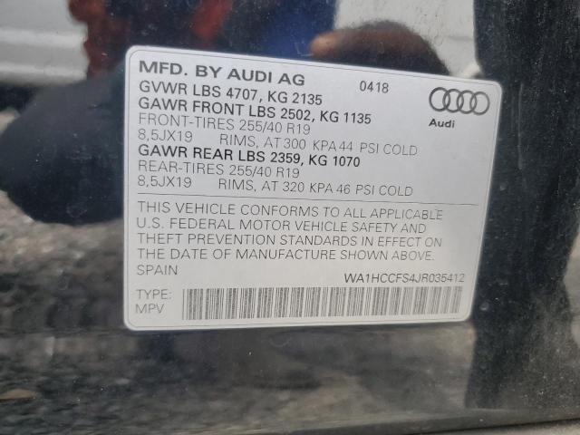 2018 AUDI Q3 PREMIUM WA1HCCFS4JR035412