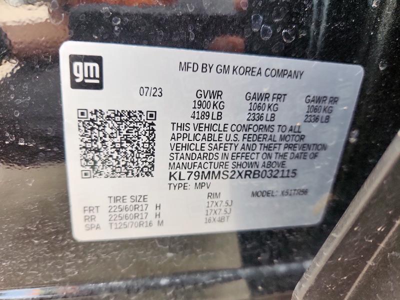 2024 CHEVROLET TRAILBLAZE KL79MMS2XRB032115