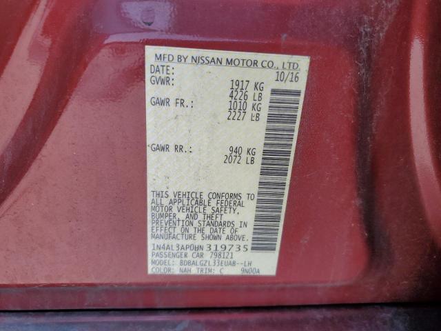 2017 NISSAN ALTIMA 2.5 - 1N4AL3AP0HN319735