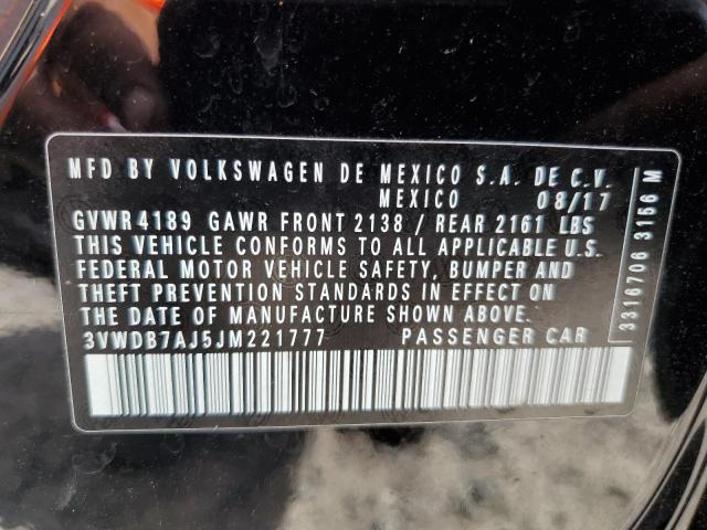 2018 VOLKSWAGEN JETTA SE 3VWDB7AJ5JM221777