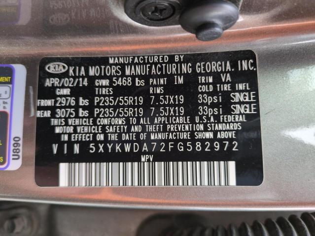 2015 KIA SORENTO SX - 5XYKWDA72FG582972
