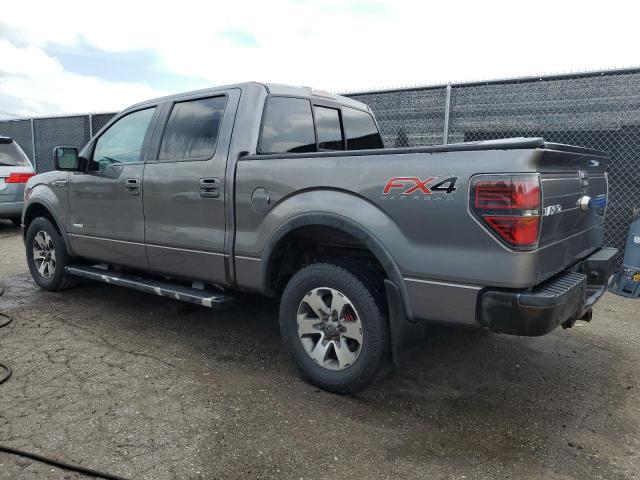 FORD F150 SUPER 2013 gray crew pic gas 1FTFW1ET7DFB18468 photo #3
