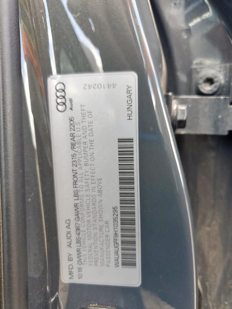 2017 AUDI A3 PREMIUM WAUAUGFF9H1035295