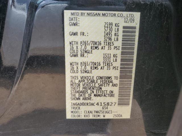 2010 NISSAN FRONTIER C - 1N6AD0ER3AC415827