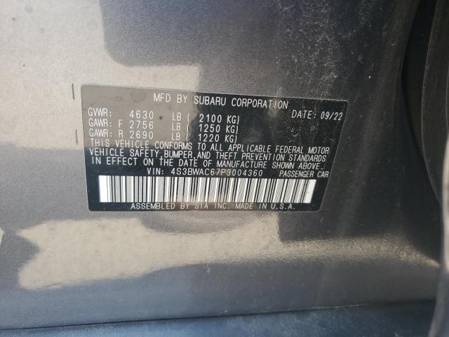 2023 SUBARU LEGACY PRE 4S3BWAC67P3004360