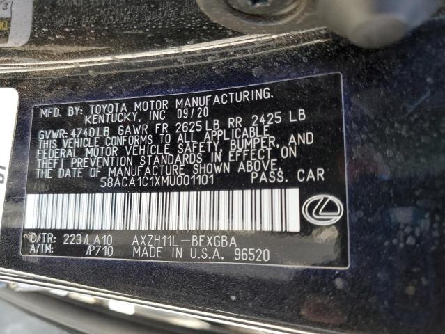 2021 LEXUS ES 300H BA 58ACA1C1XMU001101