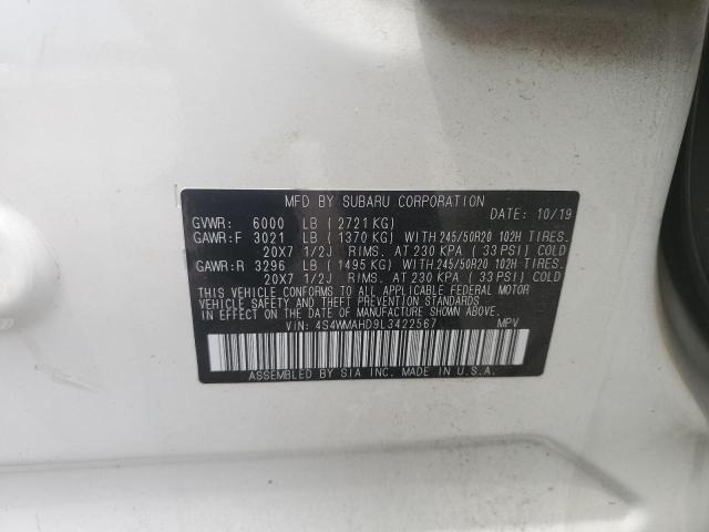 2020 SUBARU ASCENT PRE 4S4WMAHD9L3422567