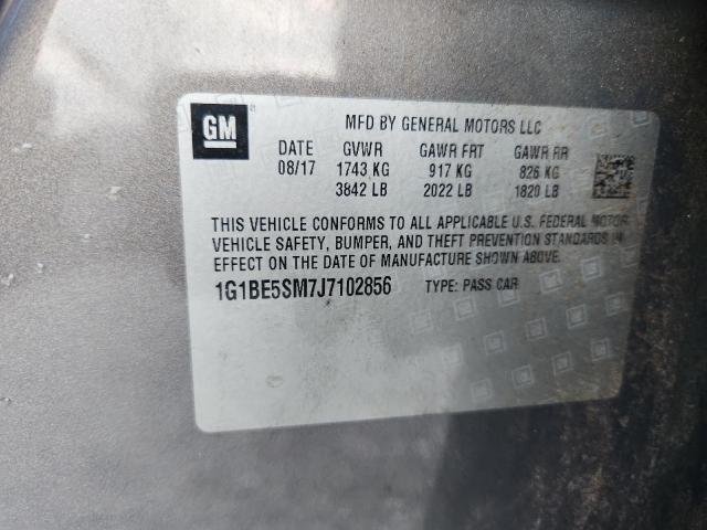 2018 CHEVROLET CRUZE LT 1G1BE5SM7J7102856