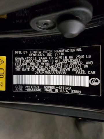 2018 LEXUS ES 350 58ABK1GG3JU108686