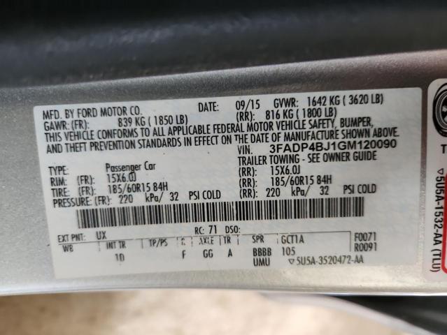 2016 FORD FIESTA SE - 3FADP4BJ1GM120090