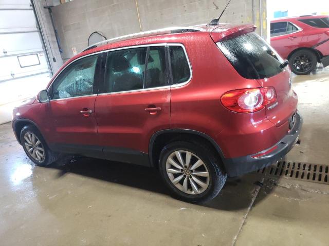 VOLKSWAGEN TIGUAN S 2011 red 4dr spor gas WVGBV7AX7BW001754 photo #3