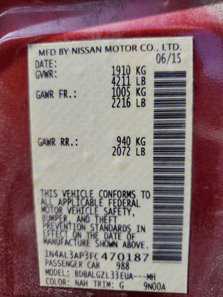 Nissan Altima 2.5 2015