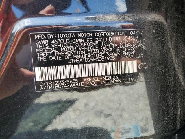 2017 LEXUS IS 200T JTHBA1D29H5051985