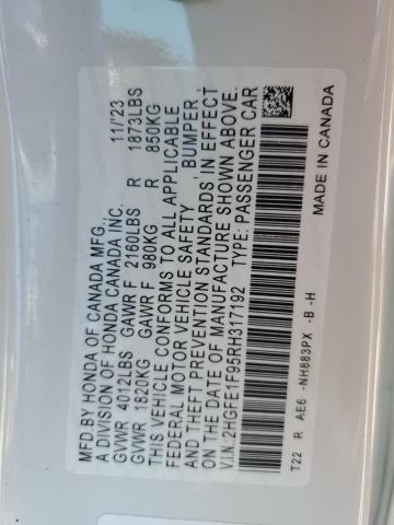 2024 HONDA CIVIC TOUR 2HGFE1F95RH317192