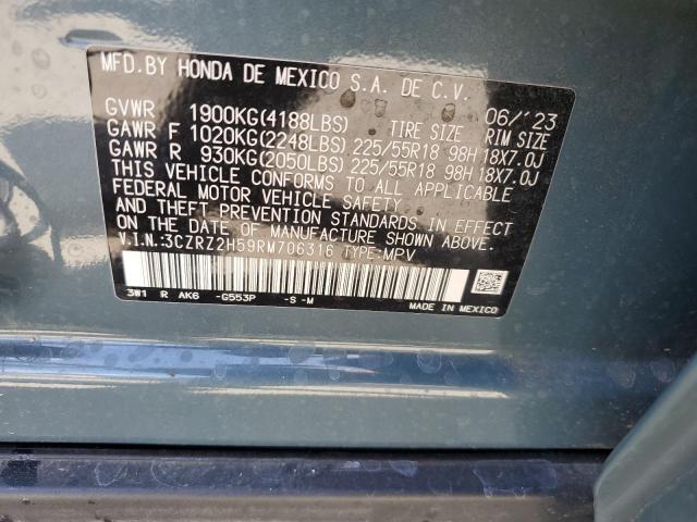 2024 HONDA HR-V SPORT 3CZRZ2H59RM706316