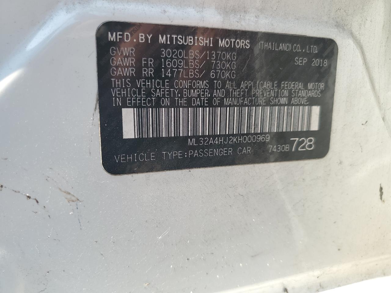 MITSUBISHI MIRAGE SE