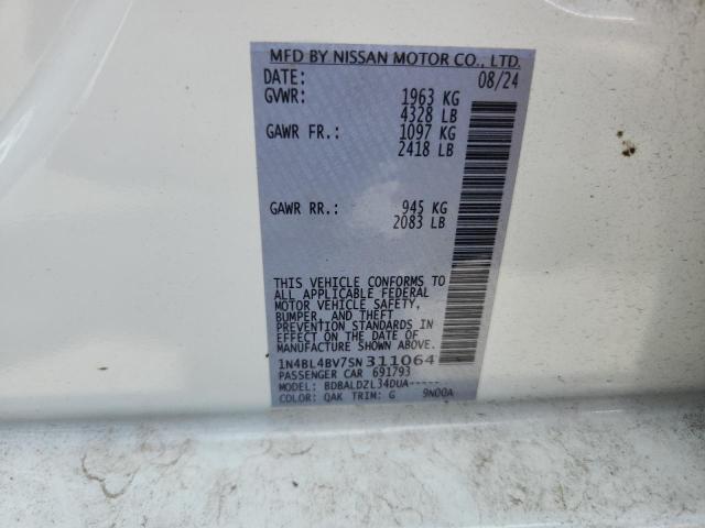 2025 NISSAN ALTIMA S 1N4BL4BV7SN311064