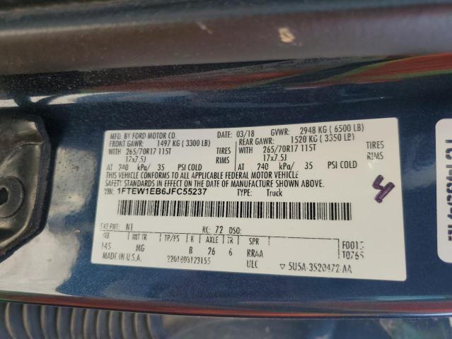 2018 FORD F150 SUPER 1FTEW1EB6JFC55237