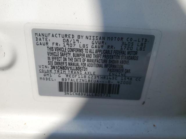 2020 NISSAN VERSA S 3N1CN8DV1LL805731