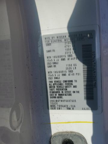 2015 CHEVROLET CITY EXPRE 3N63M0YN9FK697605