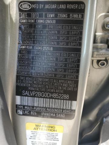 2013 LAND ROVER RANGE ROVE - SALVP2BG0DH852288