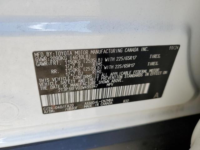 2025 TOYOTA RAV4 XLE 2T3P1RFV0SW495947