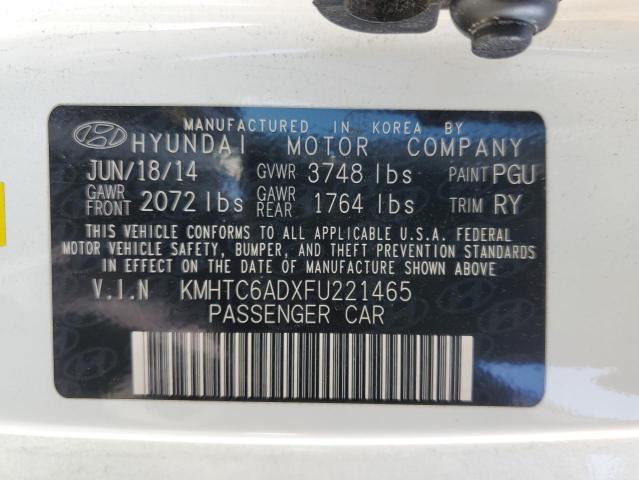 2015 HYUNDAI VELOSTER KMHTC6ADXFU221465