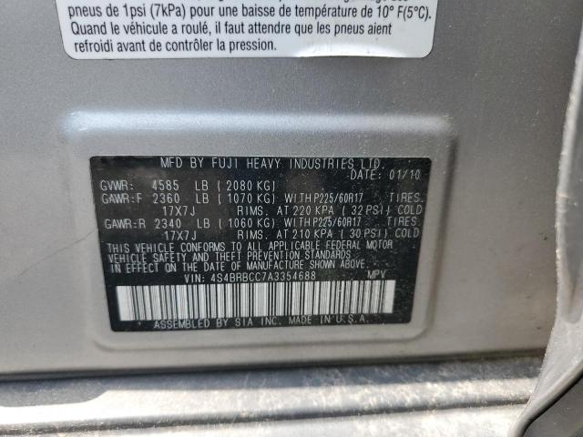 2010 SUBARU OUTBACK 2. - 4S4BRBCC7A3354688