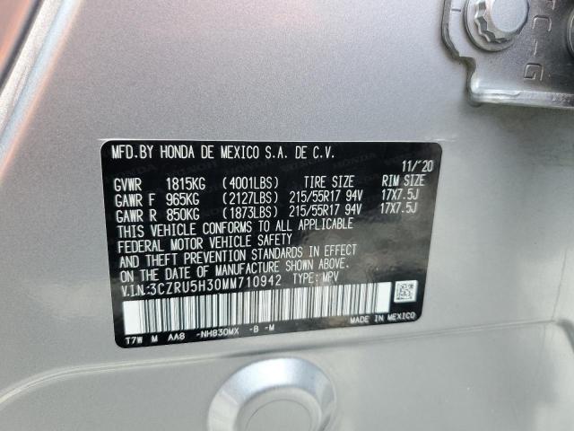 2021 HONDA HR-V LX 3CZRU5H30MM710942
