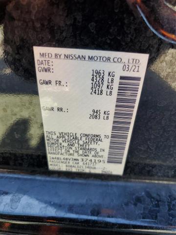 2021 NISSAN ALTIMA S 1N4BL4BV3MN374195