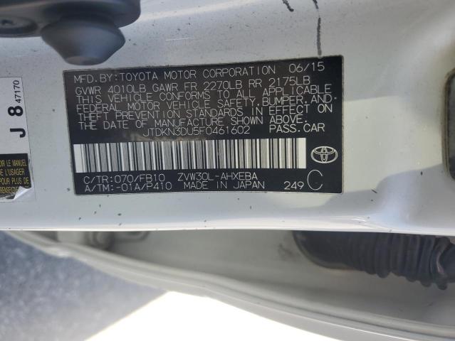 2015 TOYOTA PRIUS JTDKN3DU5F0461602