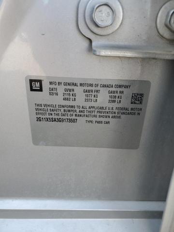 2016 CHEVROLET IMPALA LS 2G11X5SA3G9173507