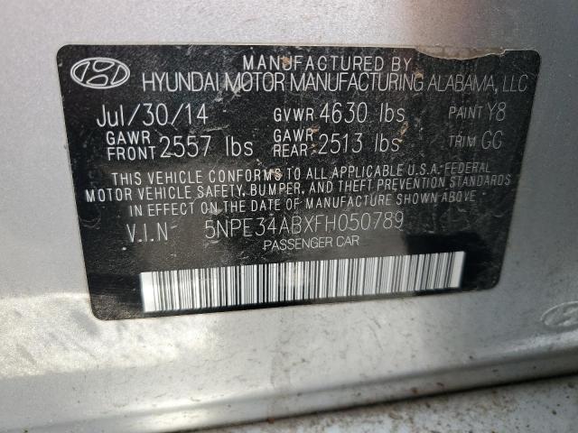 2015 HYUNDAI SONATA SPO 5NPE34ABXFH050789