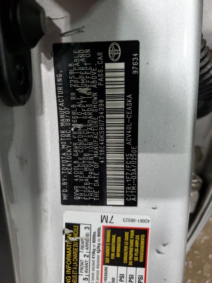 Lot #3205174443 2008 TOYOTA CAMRY CE