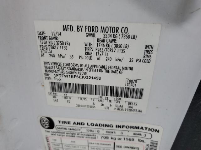 2014 FORD F150 SUPER - 1FTFW1EF6EKG21458