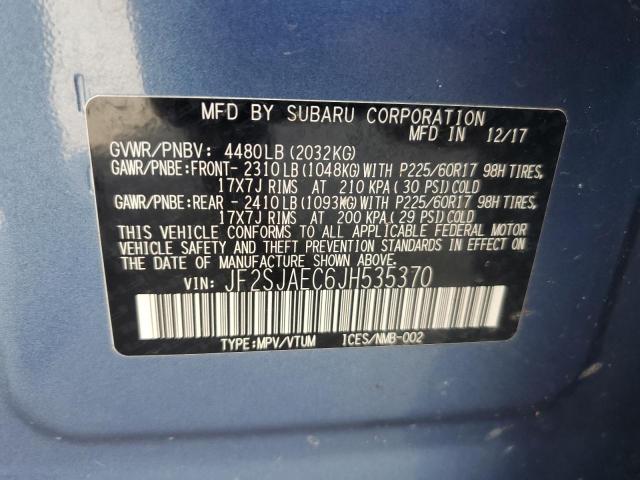 2018 SUBARU FORESTER 2 JF2SJAEC6JH535370
